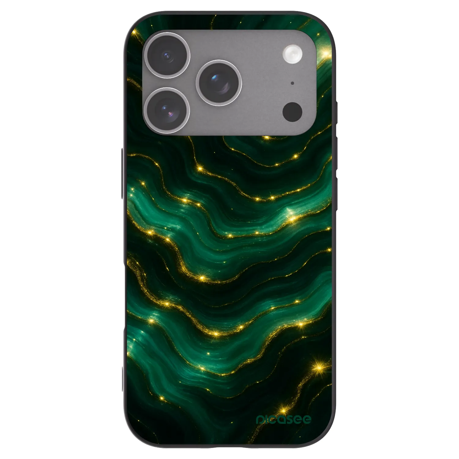 Picasee silikonowe czarne etui na Apple iPhone 18 Pro - Emerald