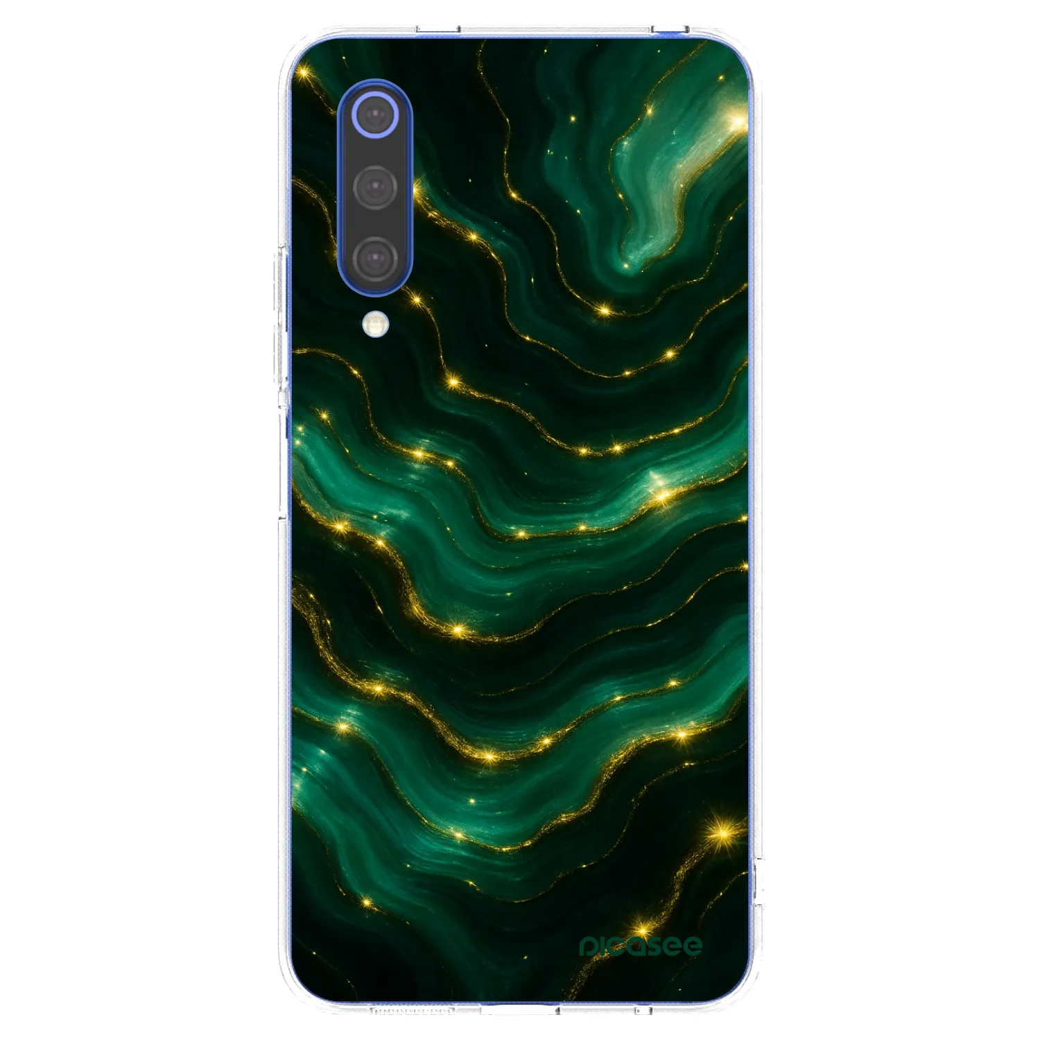 Picasee silikonowe przeźroczyste etui na Xiaomi Mi 9 SE - Emerald