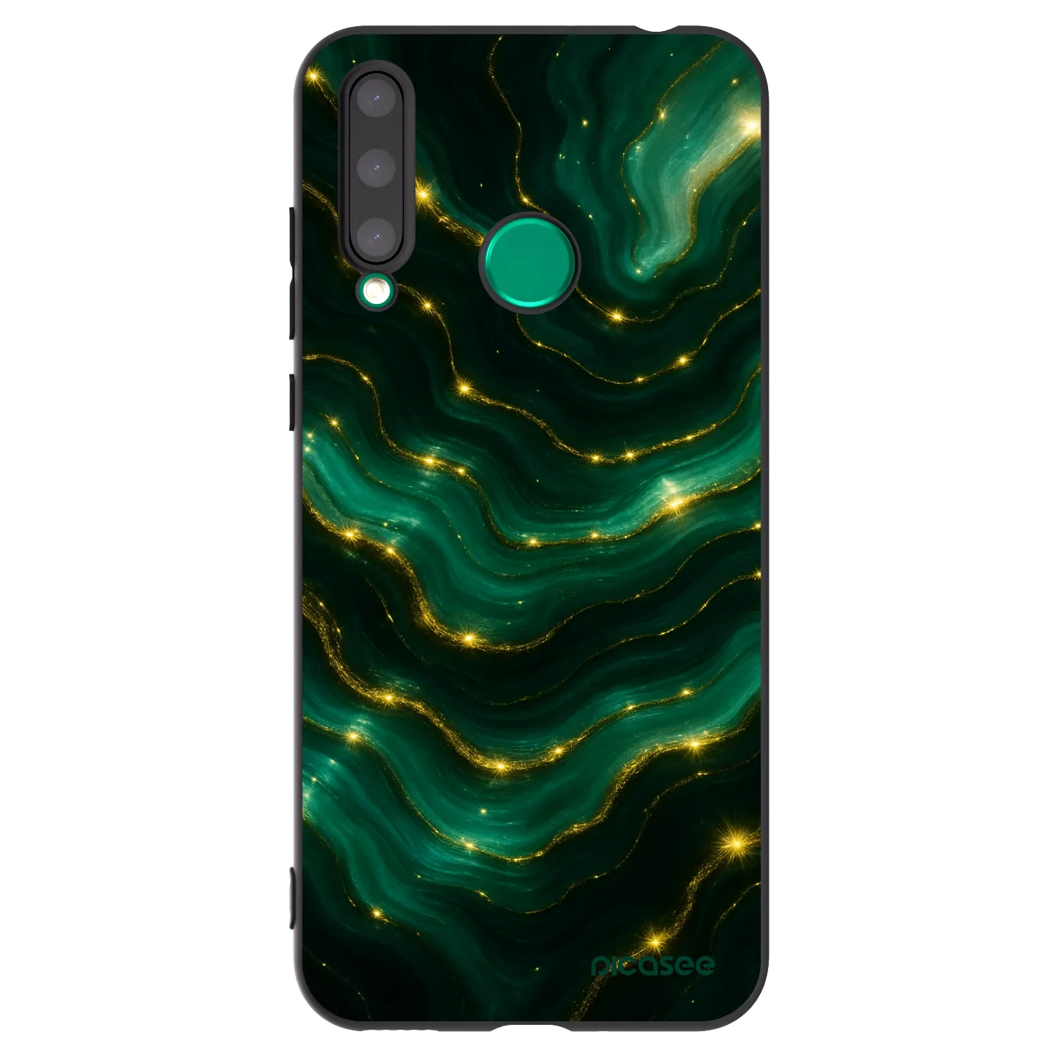 Picasee silikonowe czarne etui na Honor 20 Lite - Emerald