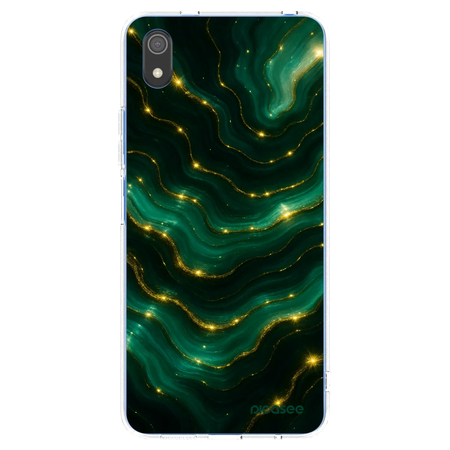 Picasee silikonowe przeźroczyste etui na Xiaomi Redmi 7A - Emerald