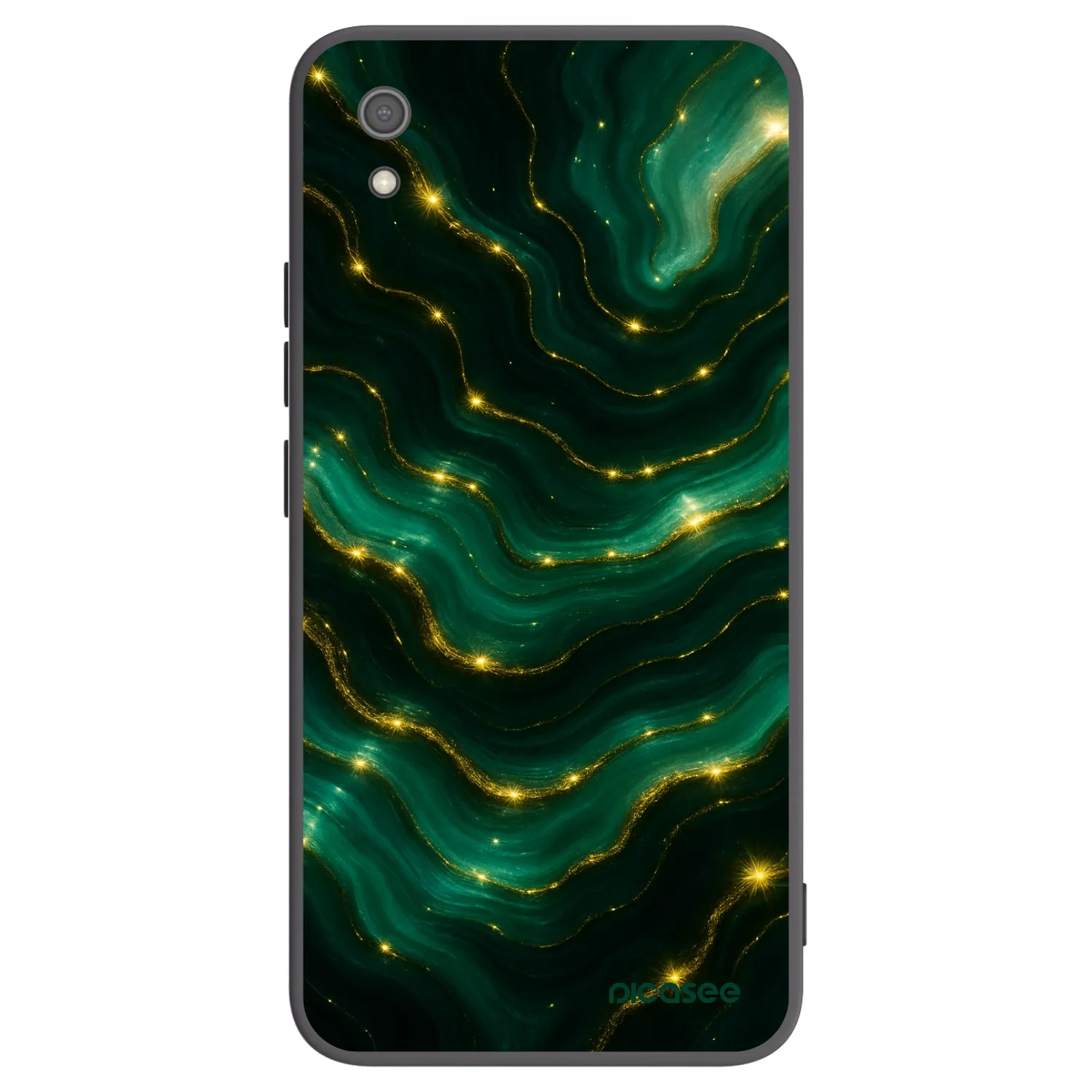 Picasee silikonowe czarne etui na Xiaomi Redmi 7A - Emerald