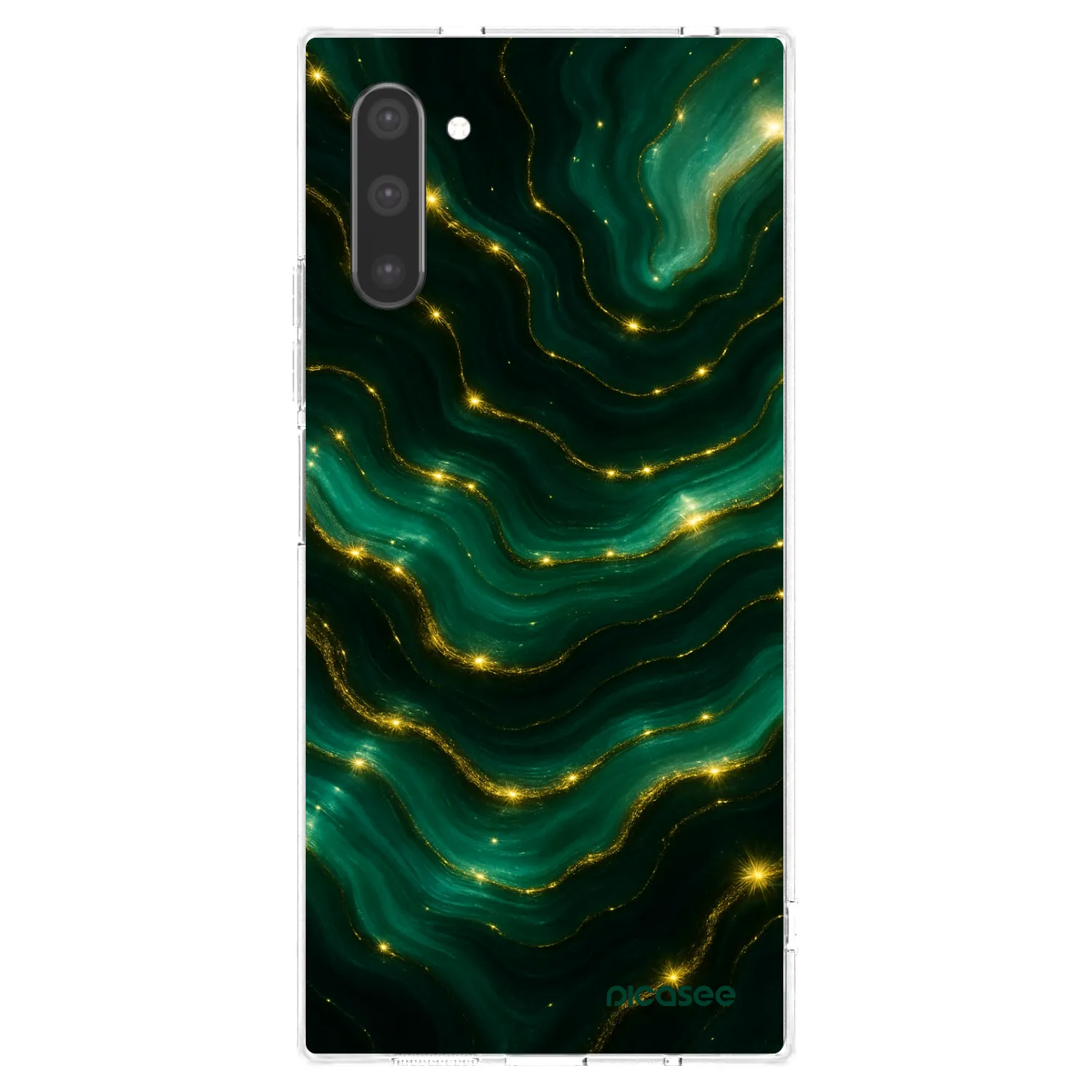 Picasee silikonowe przeźroczyste etui na Samsung Galaxy Note 10 N970F - Emerald