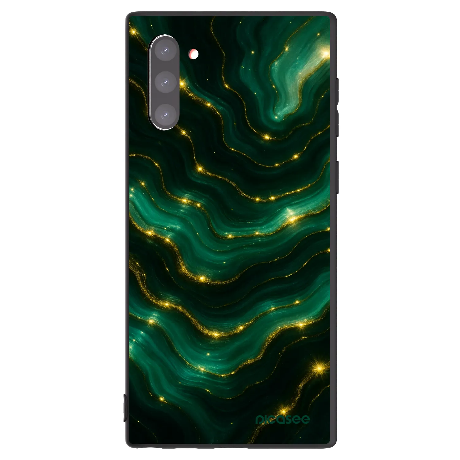Picasee silikonowe czarne etui na Samsung Galaxy Note 10 N970F - Emerald