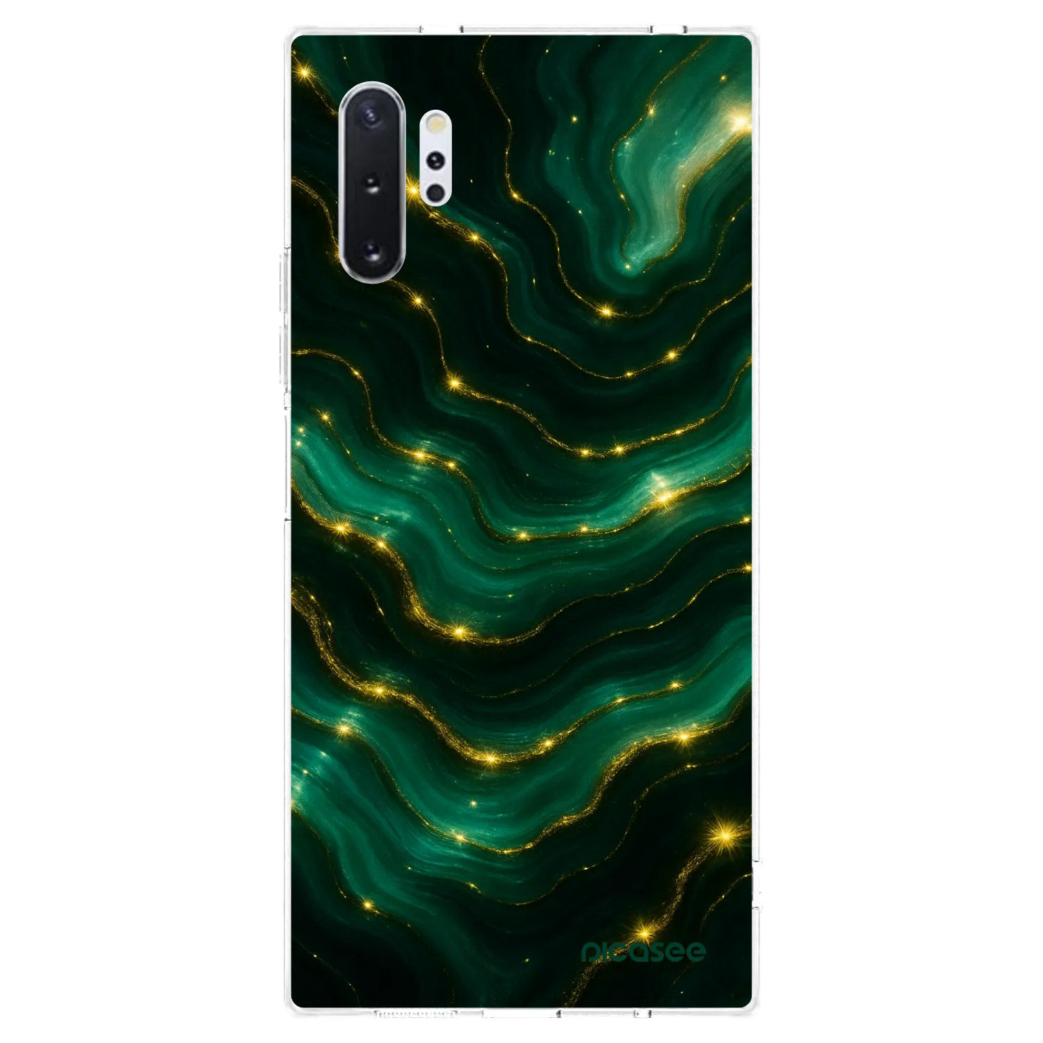 Picasee silikonowe przeźroczyste etui na Samsung Galaxy Note 10+ N975F - Emerald