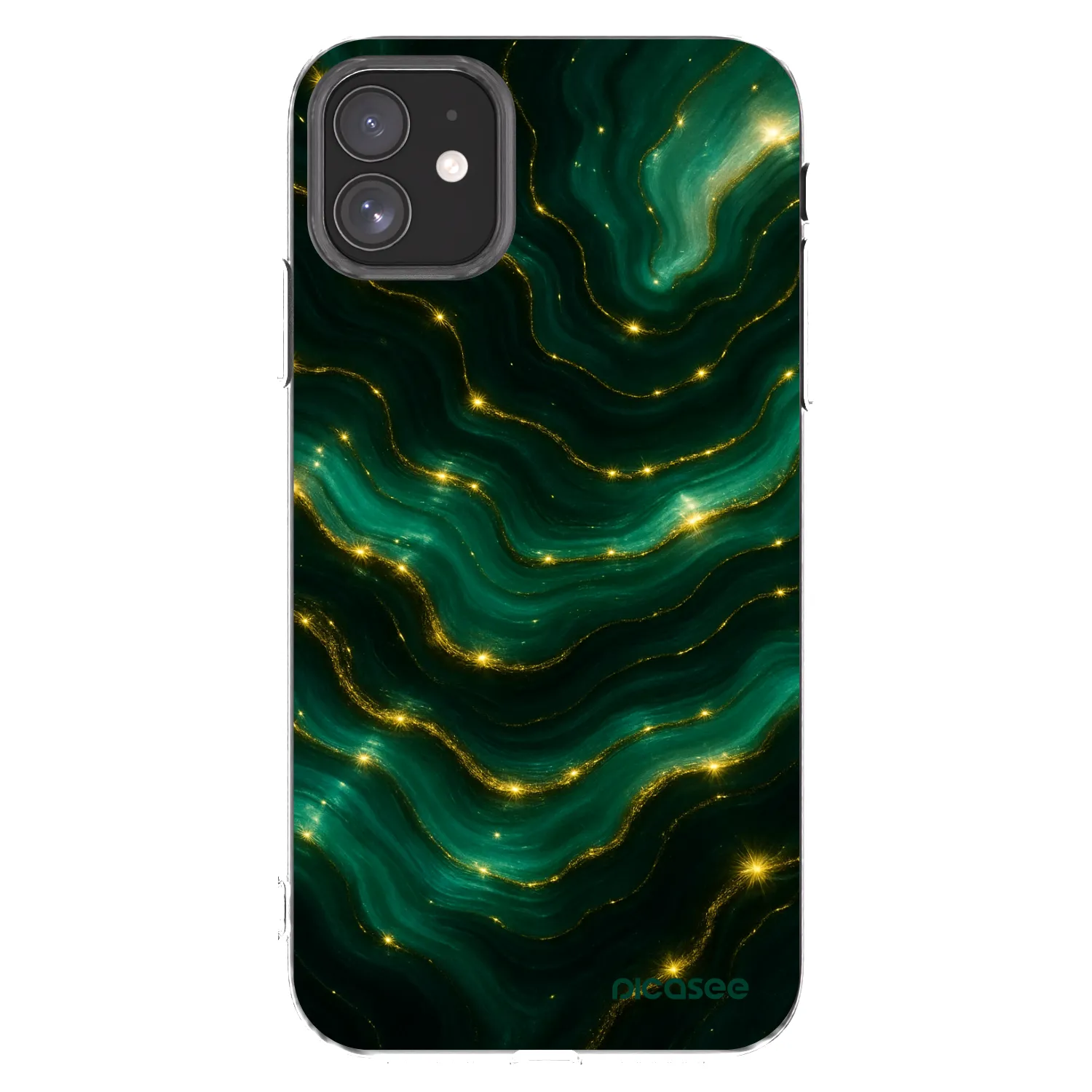 Picasee silikonowe przeźroczyste etui na Apple iPhone 11 - Emerald