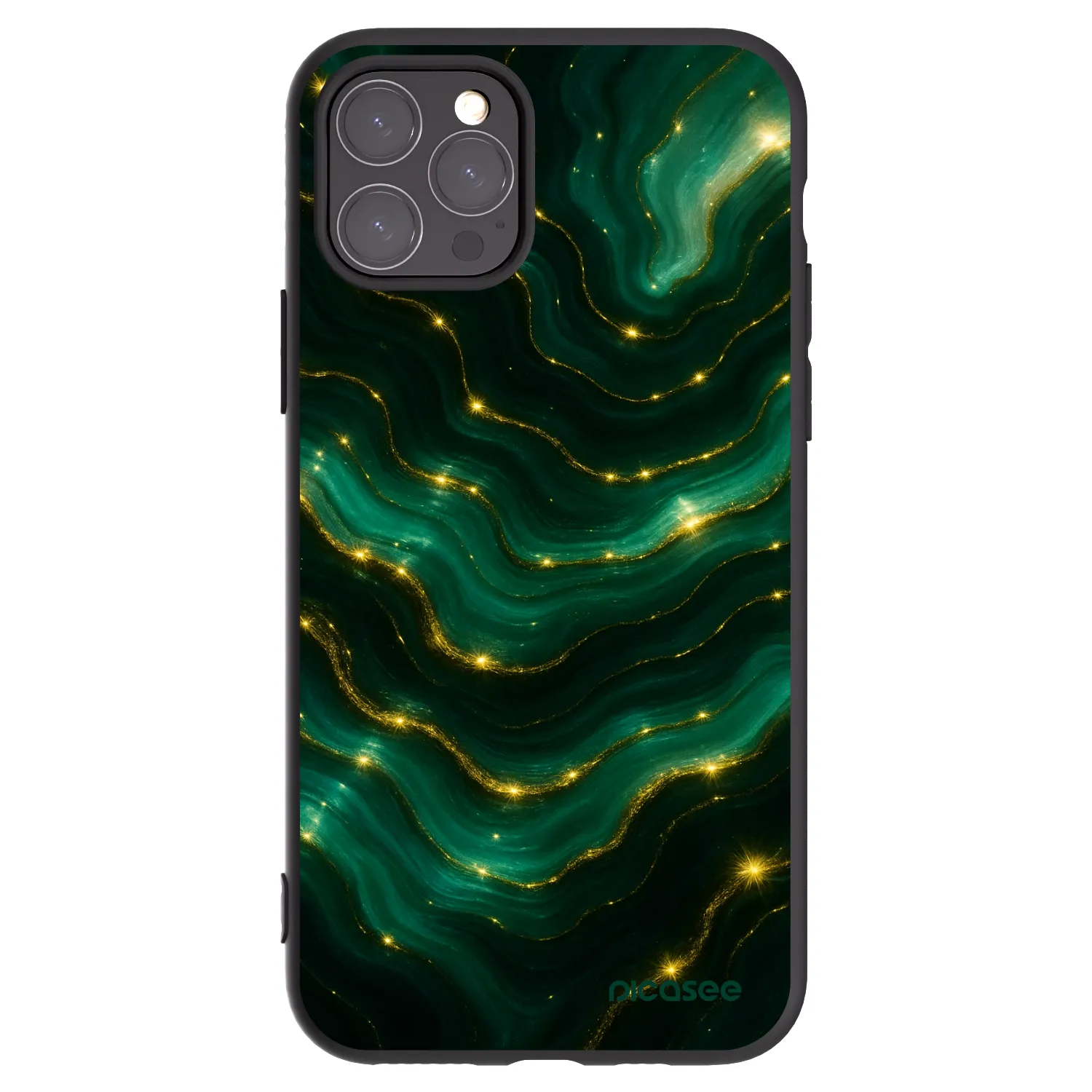 Picasee silikonowe czarne etui na Apple iPhone 11 Pro - Emerald