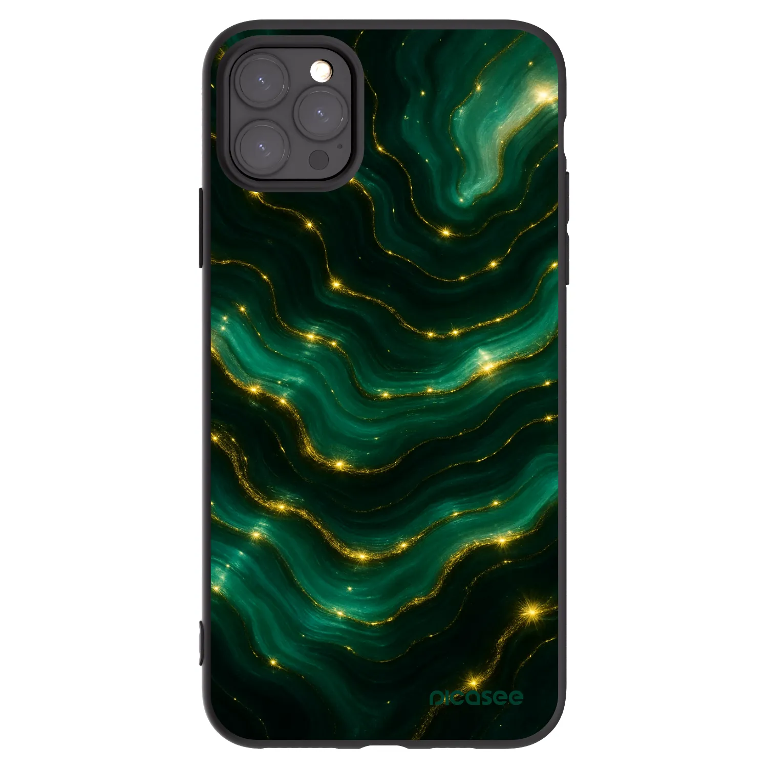 Picasee silikonowe czarne etui na Apple iPhone 11 Pro Max - Emerald