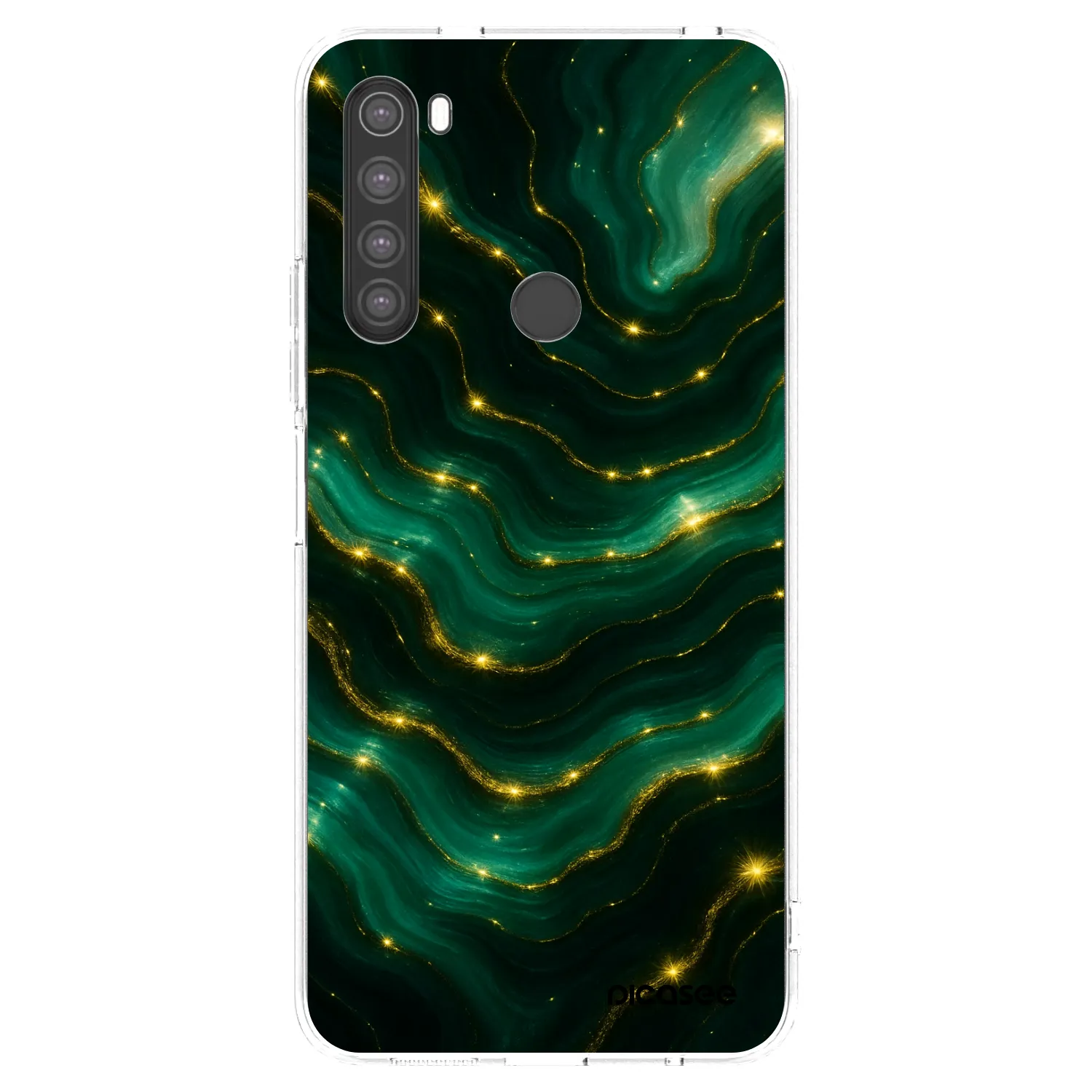 Picasee silikonowe przeźroczyste etui na Xiaomi Redmi Note 8 - Emerald