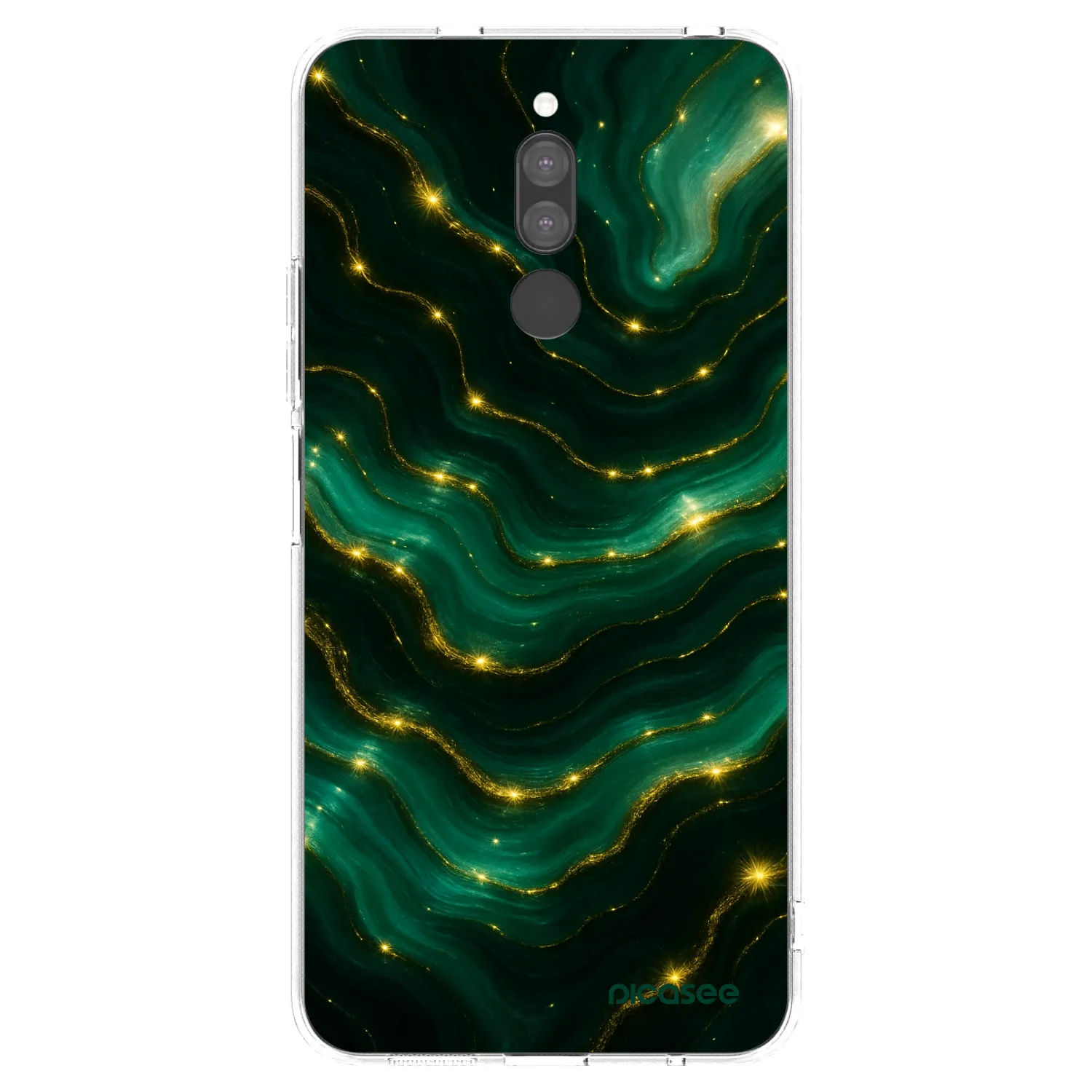 Picasee silikonowe przeźroczyste etui na Xiaomi Redmi 8 - Emerald