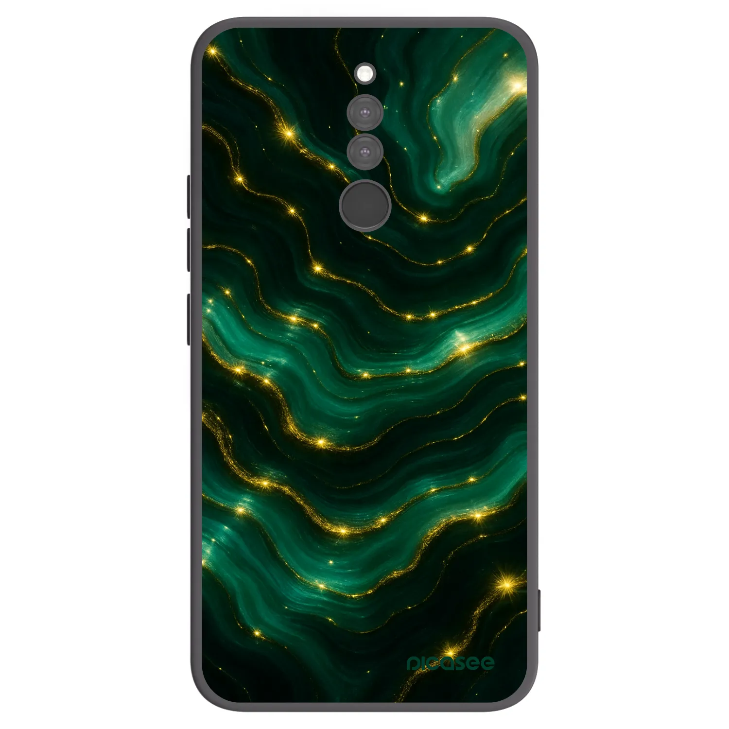 Picasee silikonowe czarne etui na Xiaomi Redmi 8 - Emerald