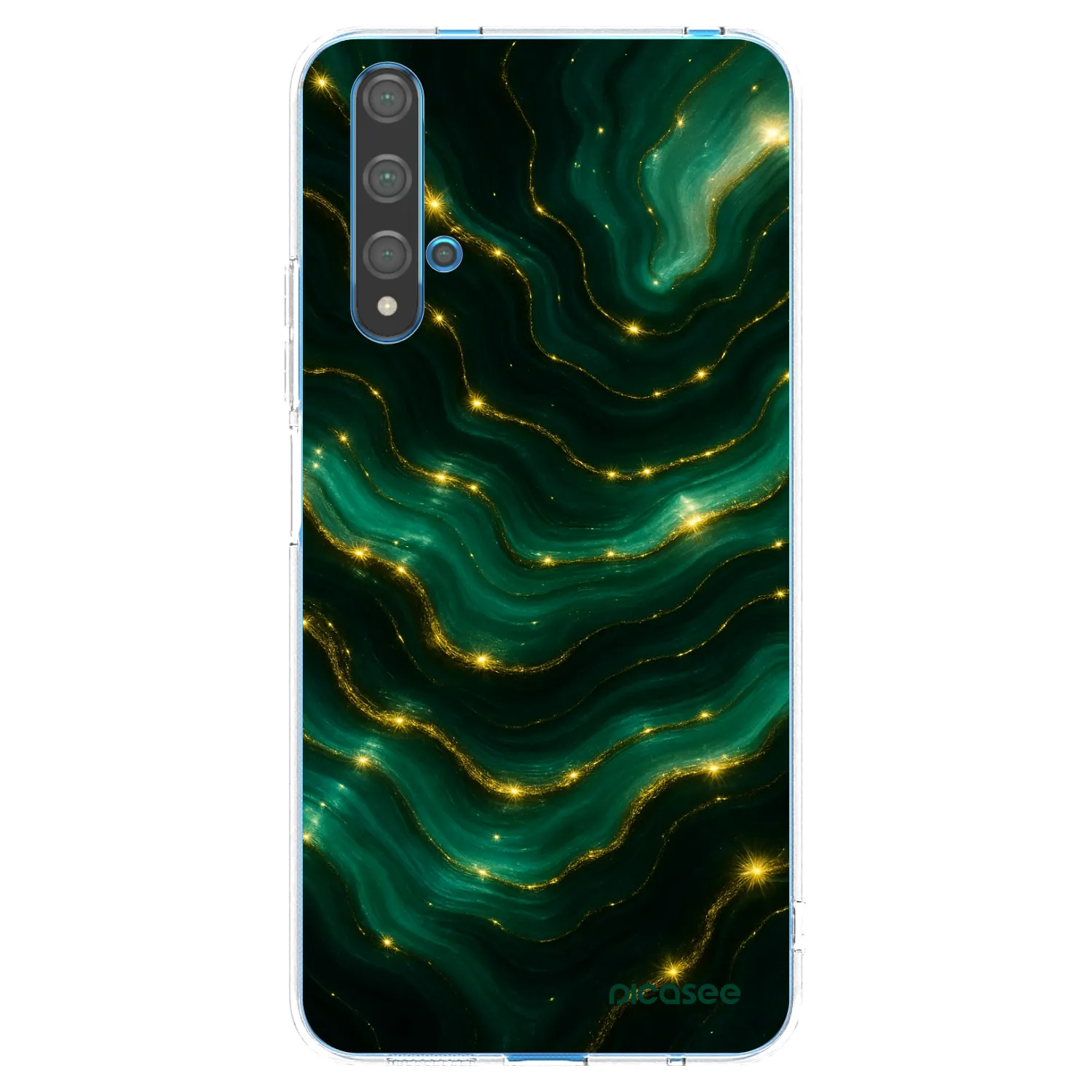 Picasee silikonowe przeźroczyste etui na Huawei Nova 5T - Emerald