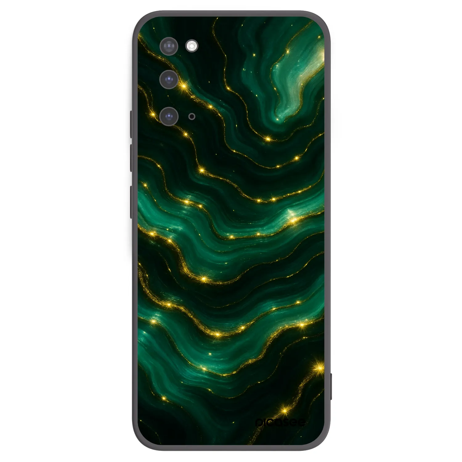 Picasee silikonowe czarne etui na Samsung Galaxy S20 G980F - Emerald