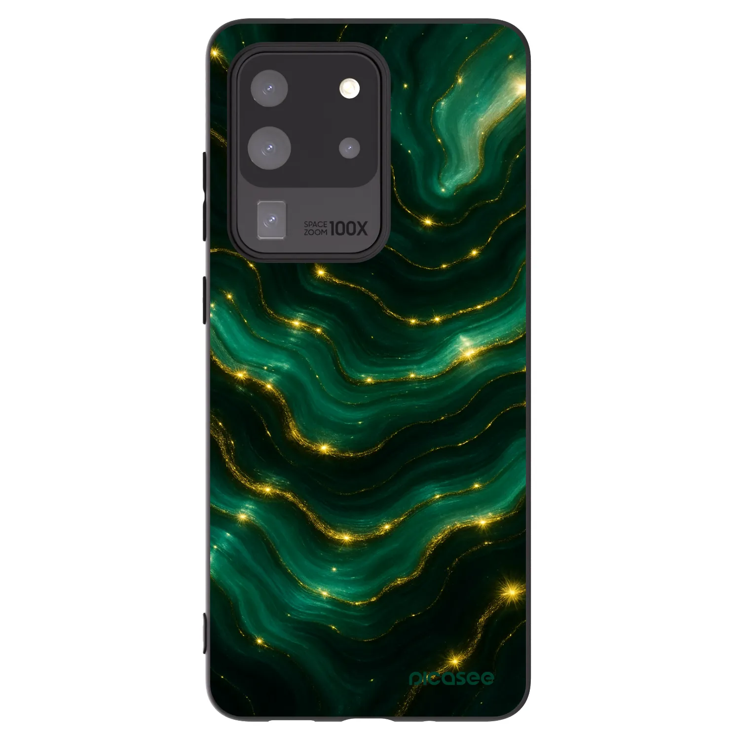 Picasee silikonowe czarne etui na Samsung Galaxy S20 Ultra 5G G988F - Emerald