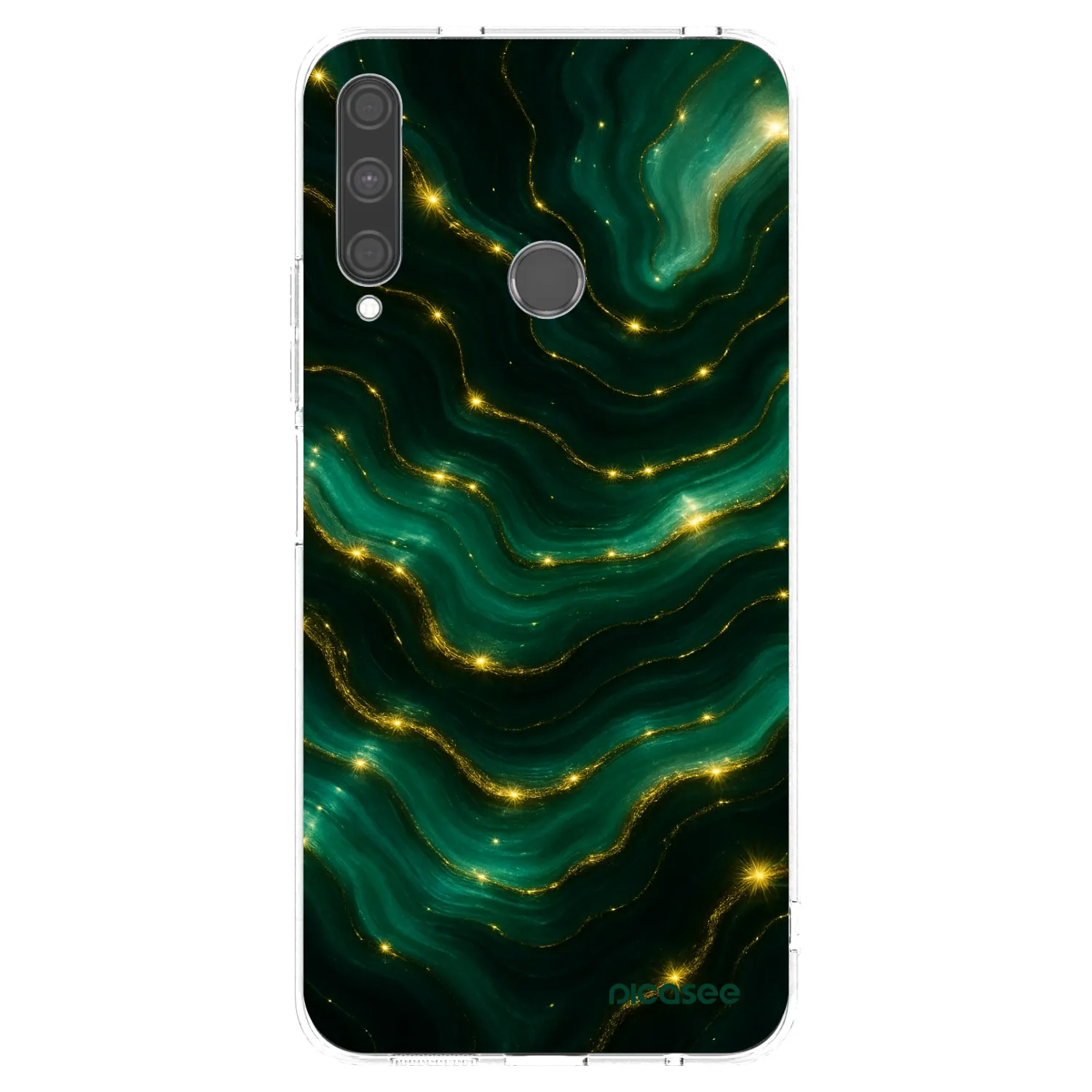 Picasee silikonowe przeźroczyste etui na Huawei P40 Lite E - Emerald