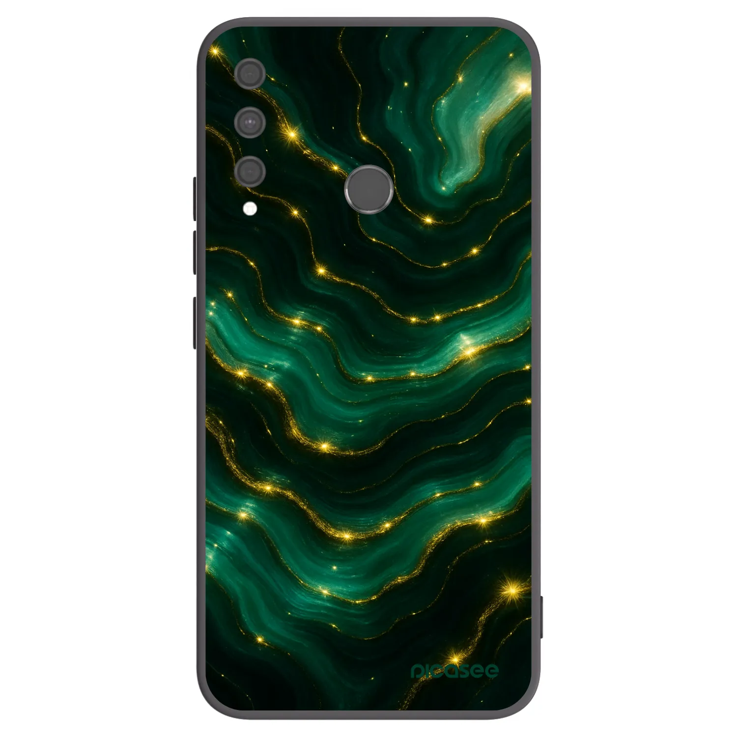 Picasee silikonowe czarne etui na Huawei P40 Lite E - Emerald