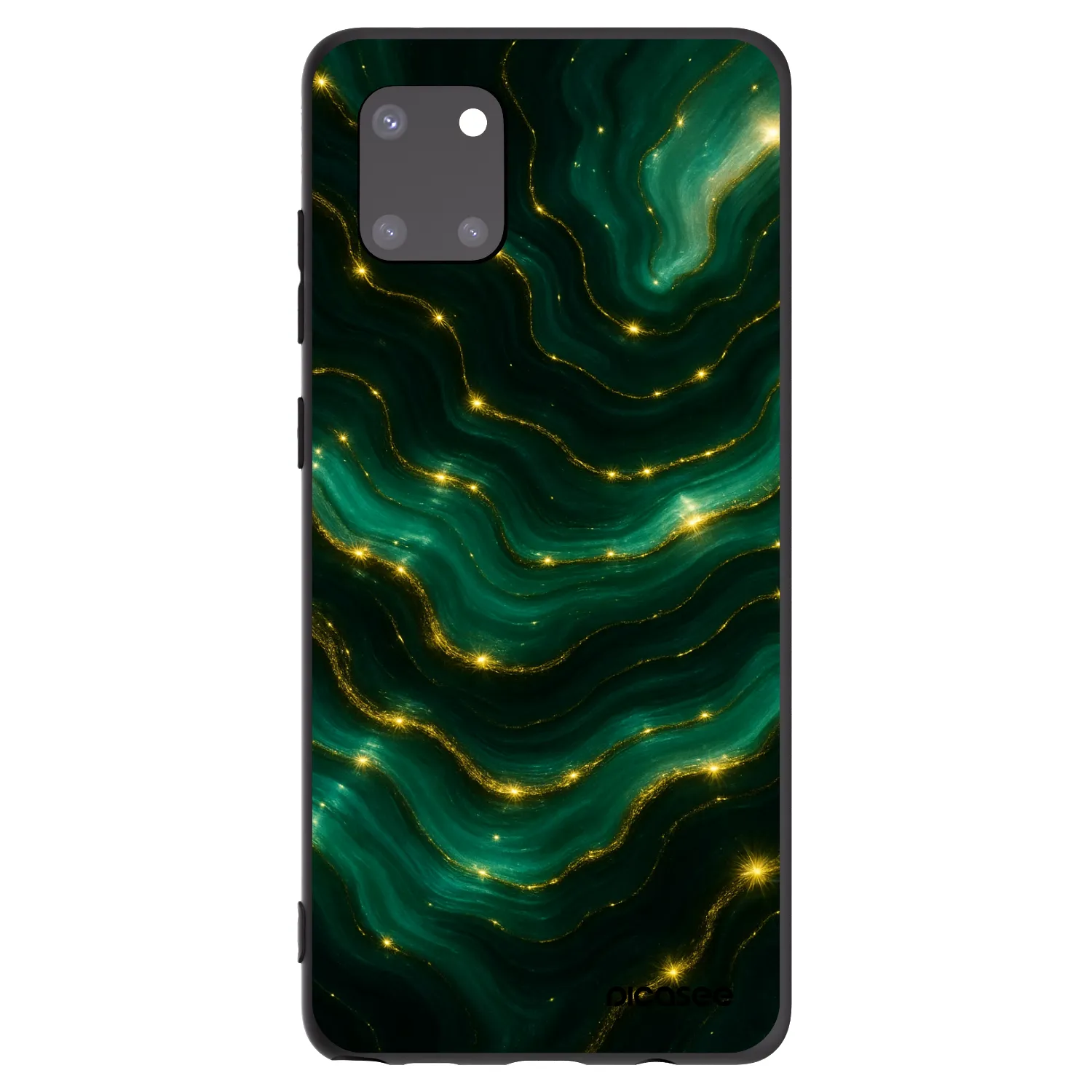 Picasee silikonowe czarne etui na Samsung Galaxy Note 10 Lite N770F - Emerald