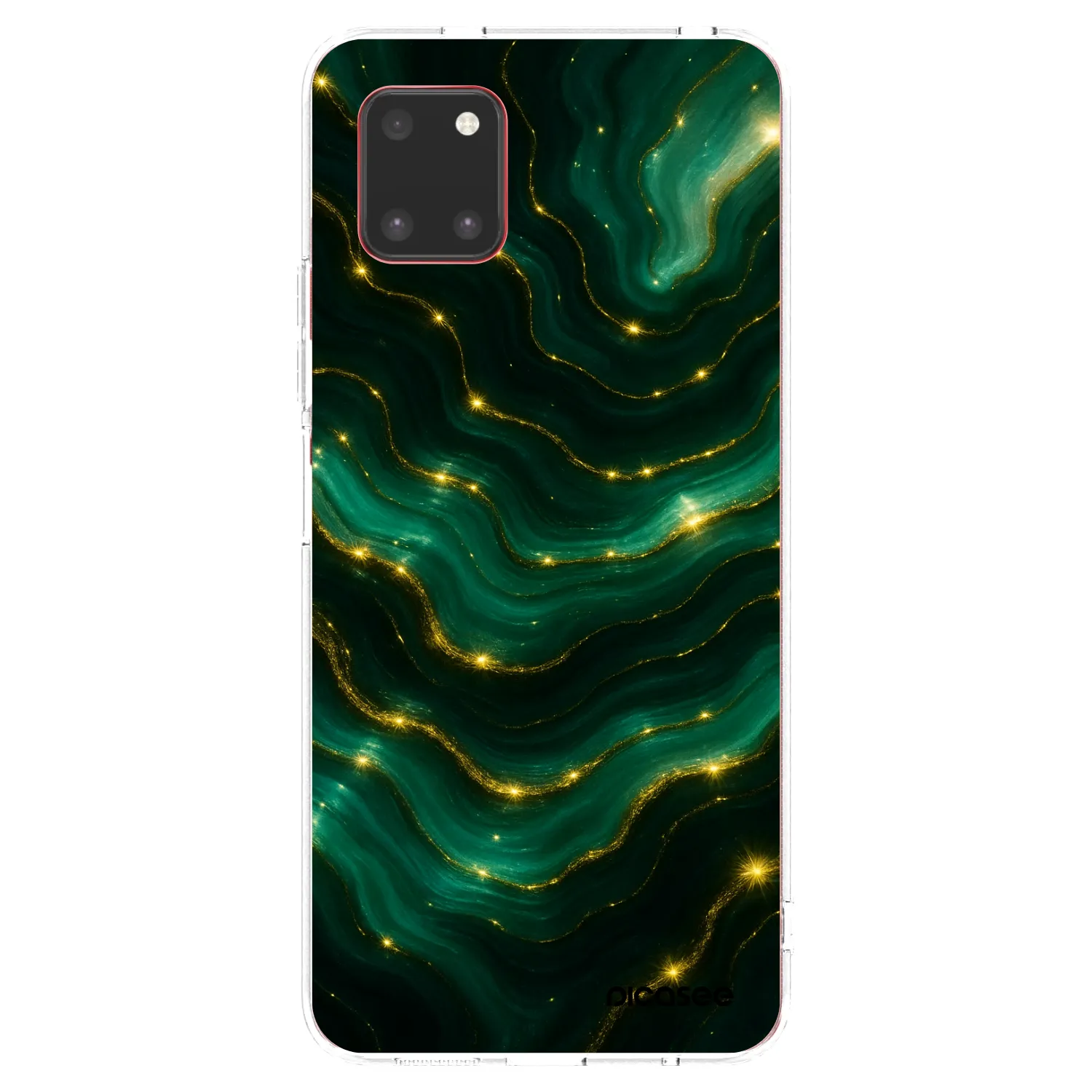 Picasee silikonowe przeźroczyste etui na Samsung Galaxy Note 10 Lite N770F - Emerald