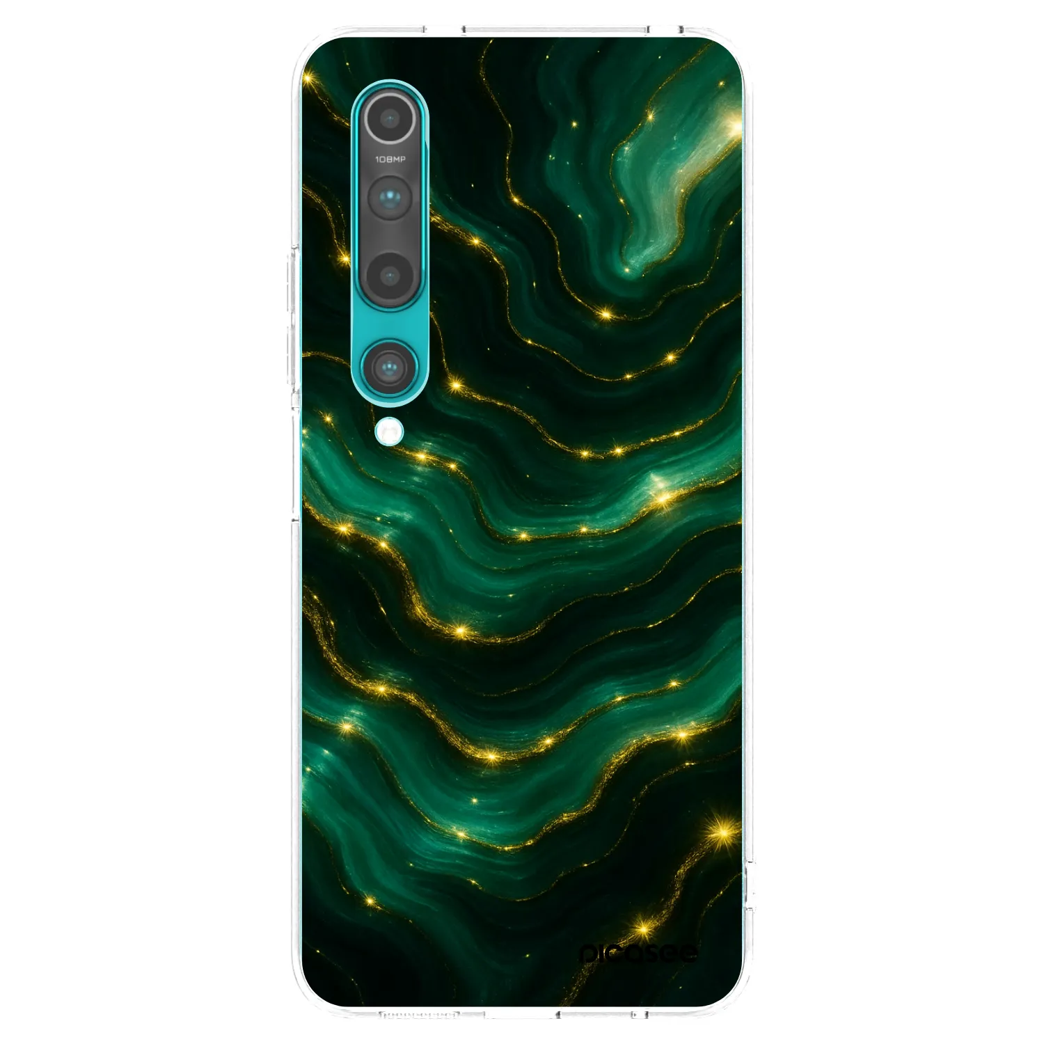 Picasee silikonowe przeźroczyste etui na Xiaomi Mi 10 - Emerald