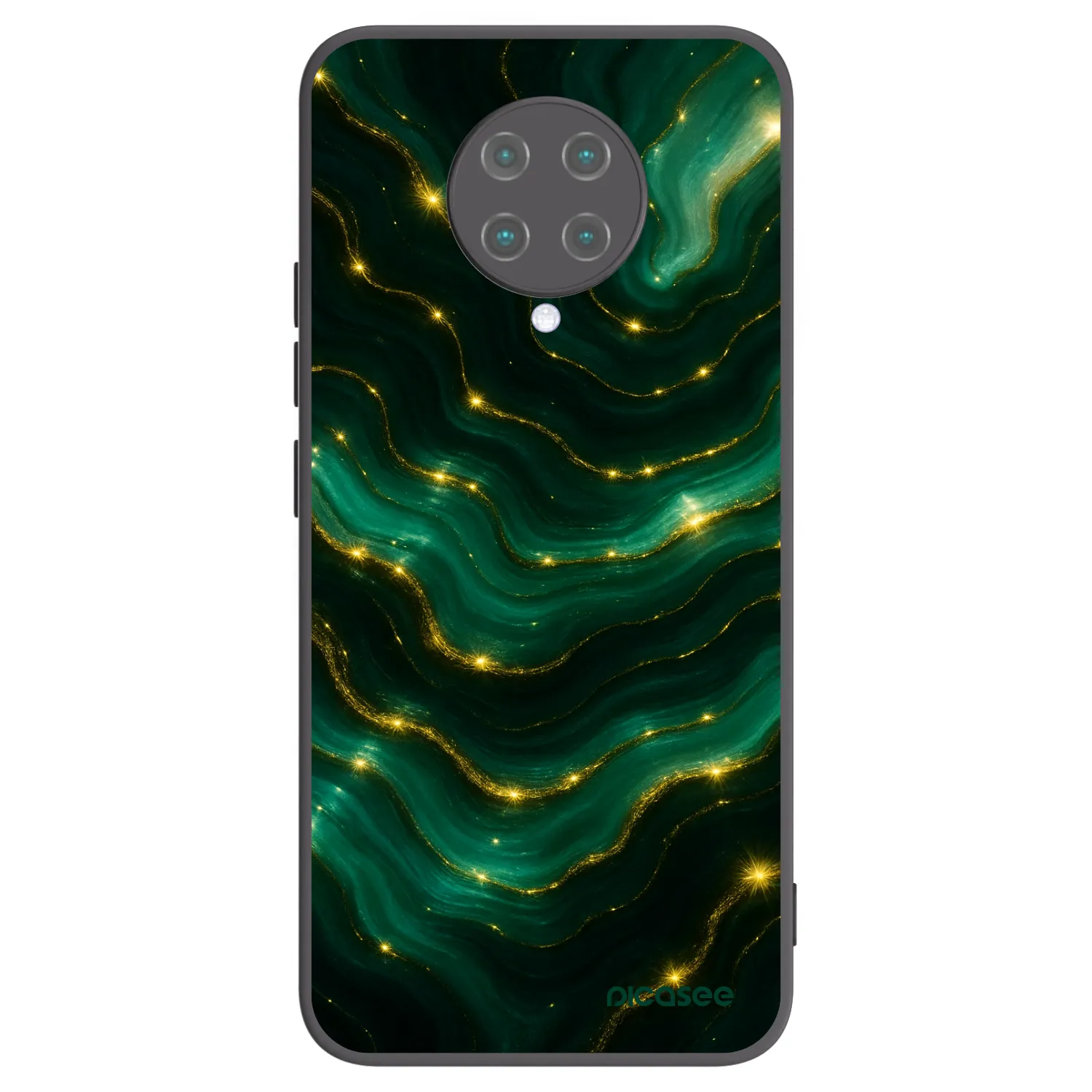 Picasee silikonowe czarne etui na Xiaomi Poco F2 Pro - Emerald