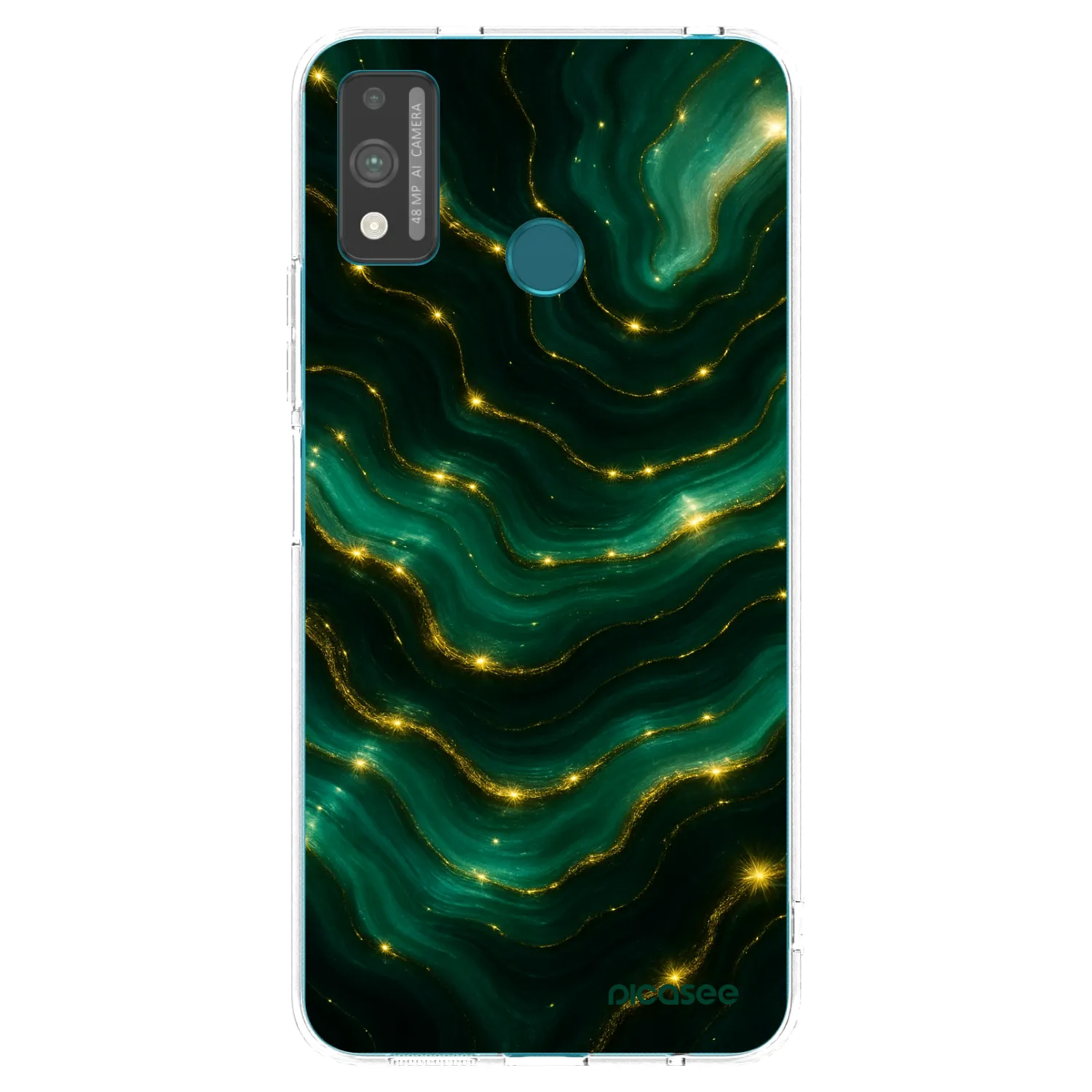Picasee silikonowe przeźroczyste etui na Honor 9X Lite - Emerald