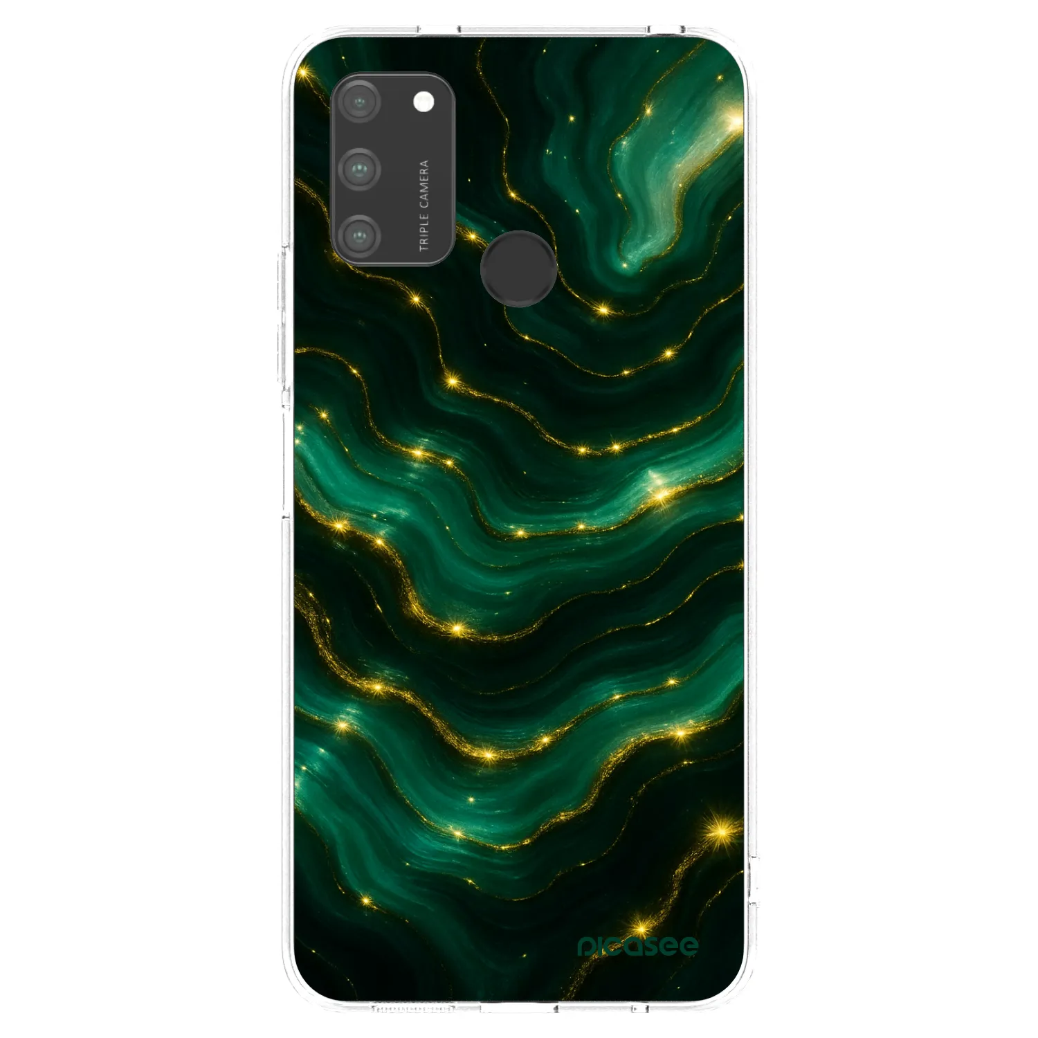 Picasee silikonowe przeźroczyste etui na Honor 9A - Emerald