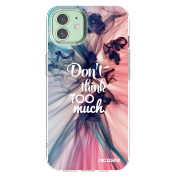 Picasee silikonowe przeźroczyste etui na Apple iPhone 12 Pro - Don't think TOO much