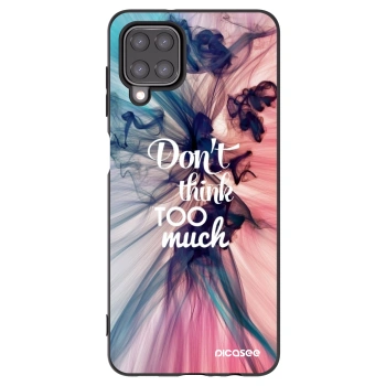 Picasee silikonowe czarne etui na Samsung Galaxy A12 A125F - Don't think TOO much