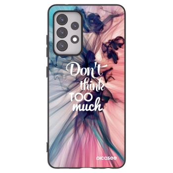 Picasee silikonowe czarne etui na Samsung Galaxy A52 5G A525F - Don't think TOO much