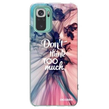 Picasee silikonowe przeźroczyste etui na Xiaomi Redmi Note 10 Pro - Don't think TOO much