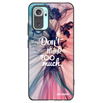 Picasee silikonowe czarne etui na Xiaomi Redmi Note 10 Pro - Don't think TOO much