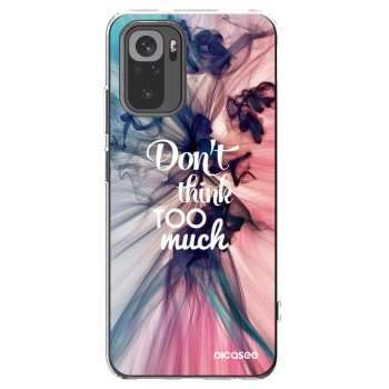 Picasee silikonowe przeźroczyste etui na Xiaomi Redmi Note 10S - Don't think TOO much