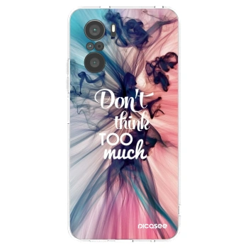 Picasee silikonowe przeźroczyste etui na Xiaomi Poco F3 - Don't think TOO much