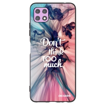 Picasee silikonowe czarne etui na Samsung Galaxy A22 A226B 5G - Don't think TOO much