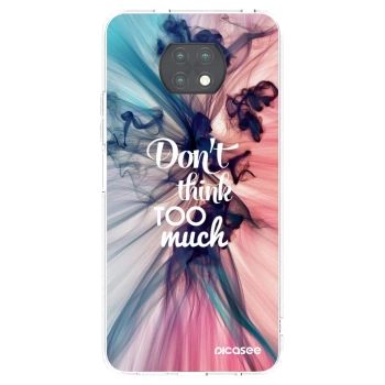 Picasee silikonowe przeźroczyste etui na Xiaomi Redmi Note 9T - Don't think TOO much
