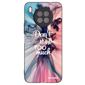 Picasee silikonowe czarne etui na Huawei Nova 8i - Don't think TOO much