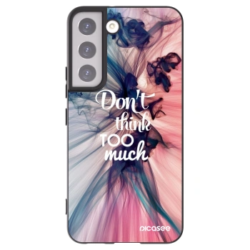 Picasee silikonowe czarne etui na Samsung Galaxy S22 5G - Don't think TOO much