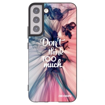 Picasee silikonowe czarne etui na Samsung Galaxy S22+ 5G - Don't think TOO much