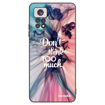 Picasee silikonowe czarne etui na Xiaomi Redmi Note 11 - Don't think TOO much
