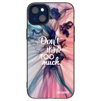 Picasee silikonowe czarne etui na Apple iPhone 14 Plus - Don't think TOO much