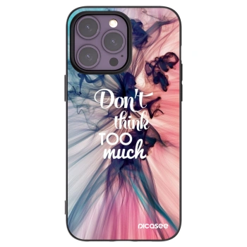 Picasee silikonowe czarne etui na Apple iPhone 14 Pro Max - Don't think TOO much