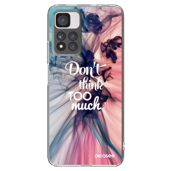 Picasee silikonowe przeźroczyste etui na Xiaomi Redmi Note 11 Pro+ 5G - Don't think TOO much