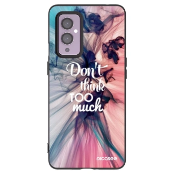 Picasee silikonowe czarne etui na OnePlus 9 - Don't think TOO much