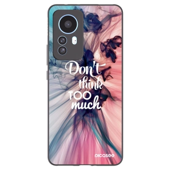 Picasee silikonowe czarne etui na Xiaomi 12T Pro - Don't think TOO much