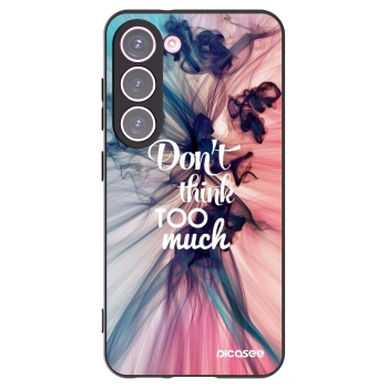 Picasee silikonowe czarne etui na Samsung Galaxy S23 5G - Don't think TOO much