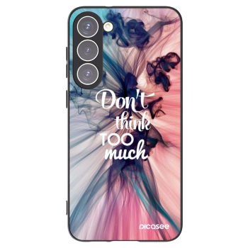 Picasee silikonowe czarne etui na Samsung Galaxy S23+ 5G - Don't think TOO much