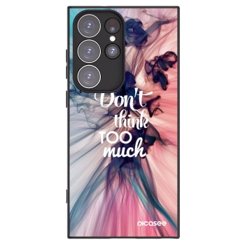 Picasee silikonowe czarne etui na Samsung Galaxy S23 Ultra 5G - Don't think TOO much