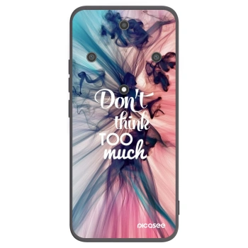Picasee silikonowe czarne etui na Honor Magic5 Lite 5G - Don't think TOO much