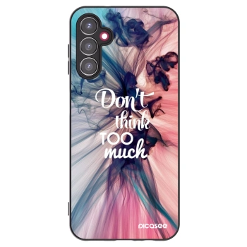 Picasee silikonowe czarne etui na Samsung Galaxy A14 4G A145R - Don't think TOO much