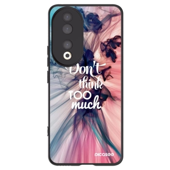 Picasee silikonowe czarne etui na Honor 90 5G - Don't think TOO much