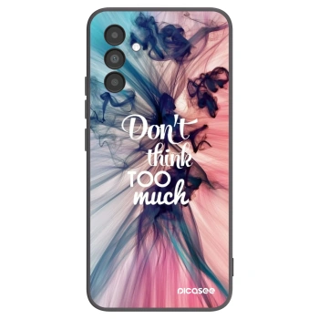 Picasee silikonowe czarne etui na Samsung Galaxy A04s A047F - Don't think TOO much